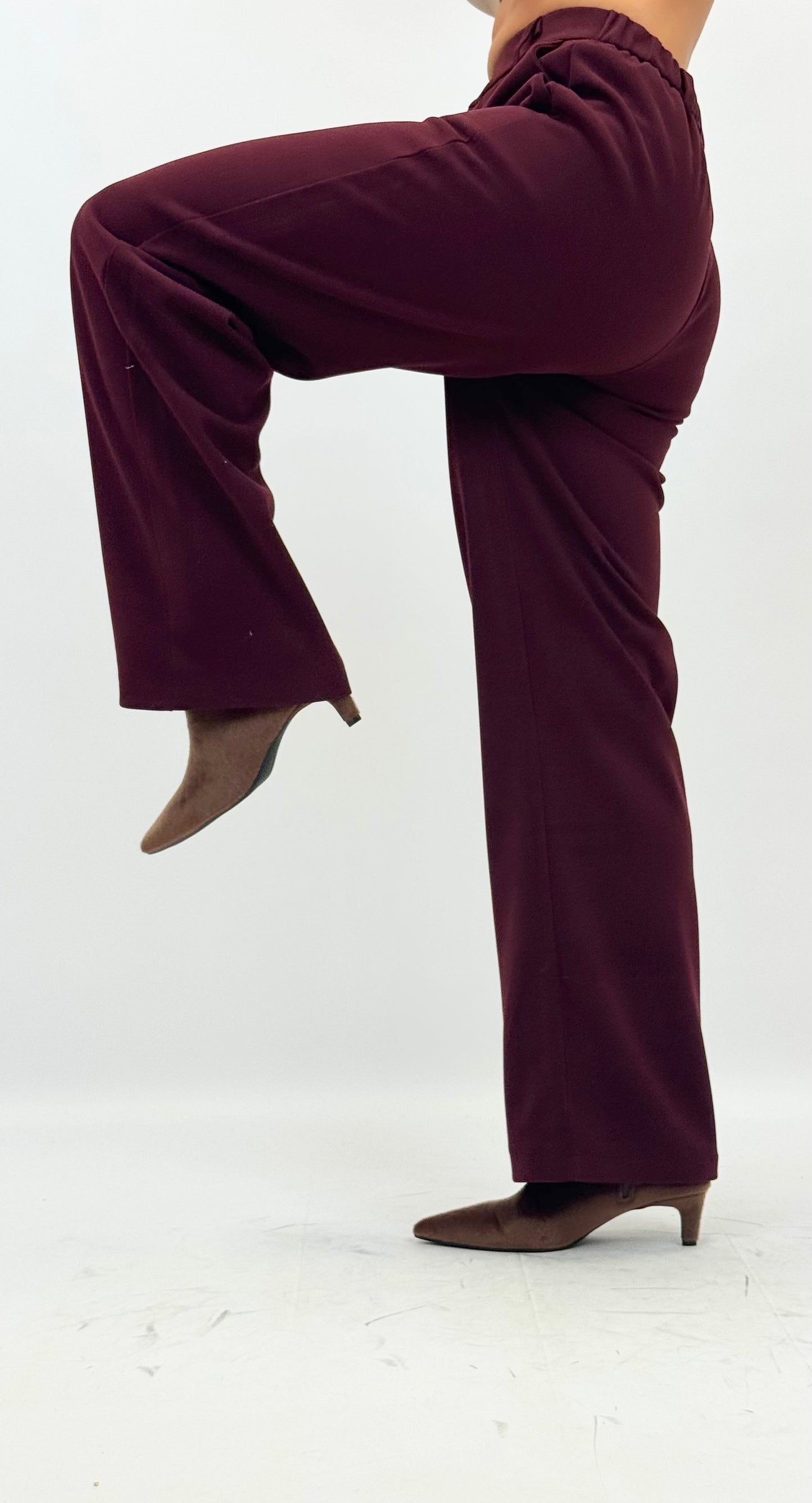 Calça fazenda straight bordeaux