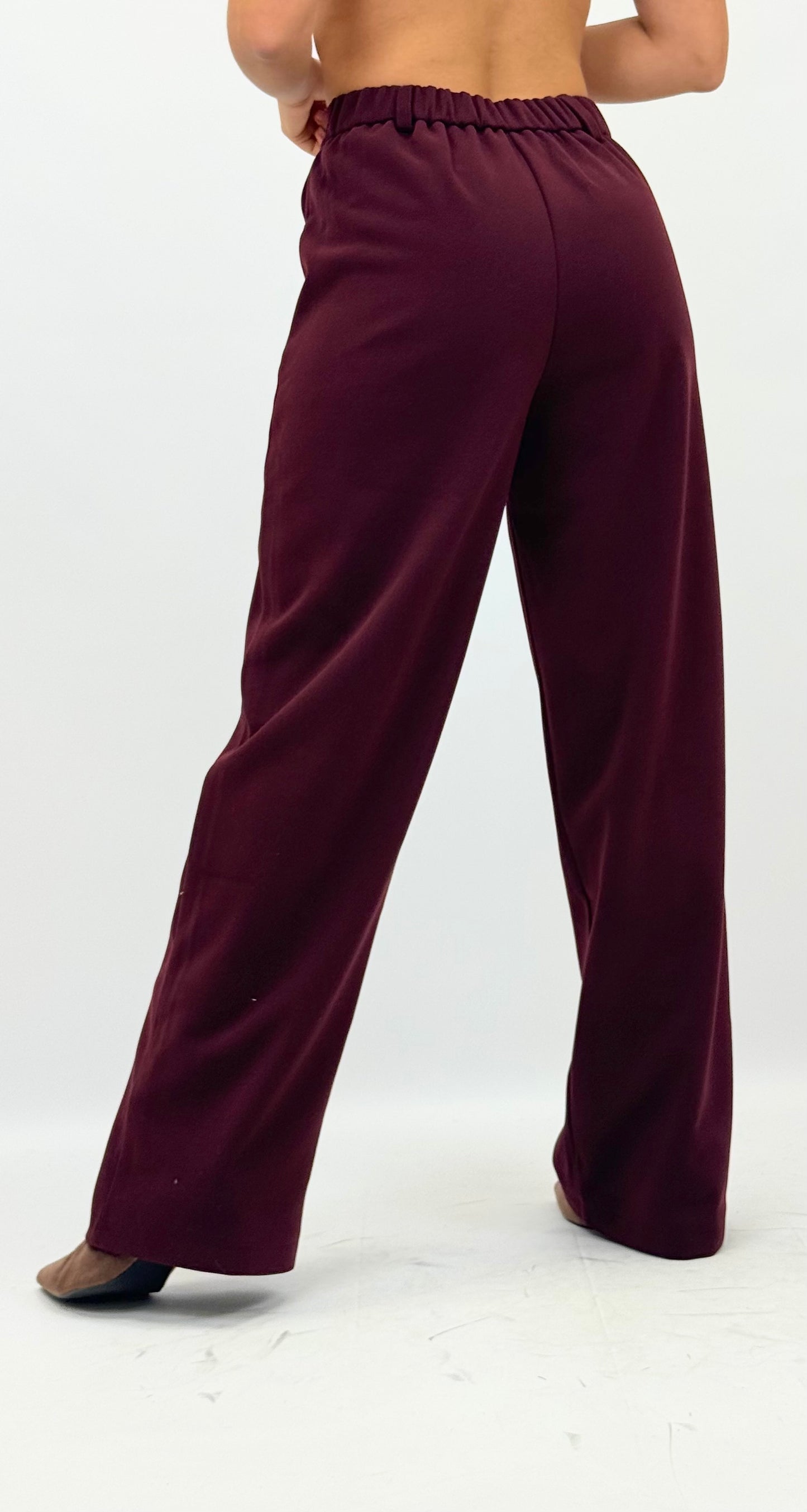 Calça fazenda straight bordeaux