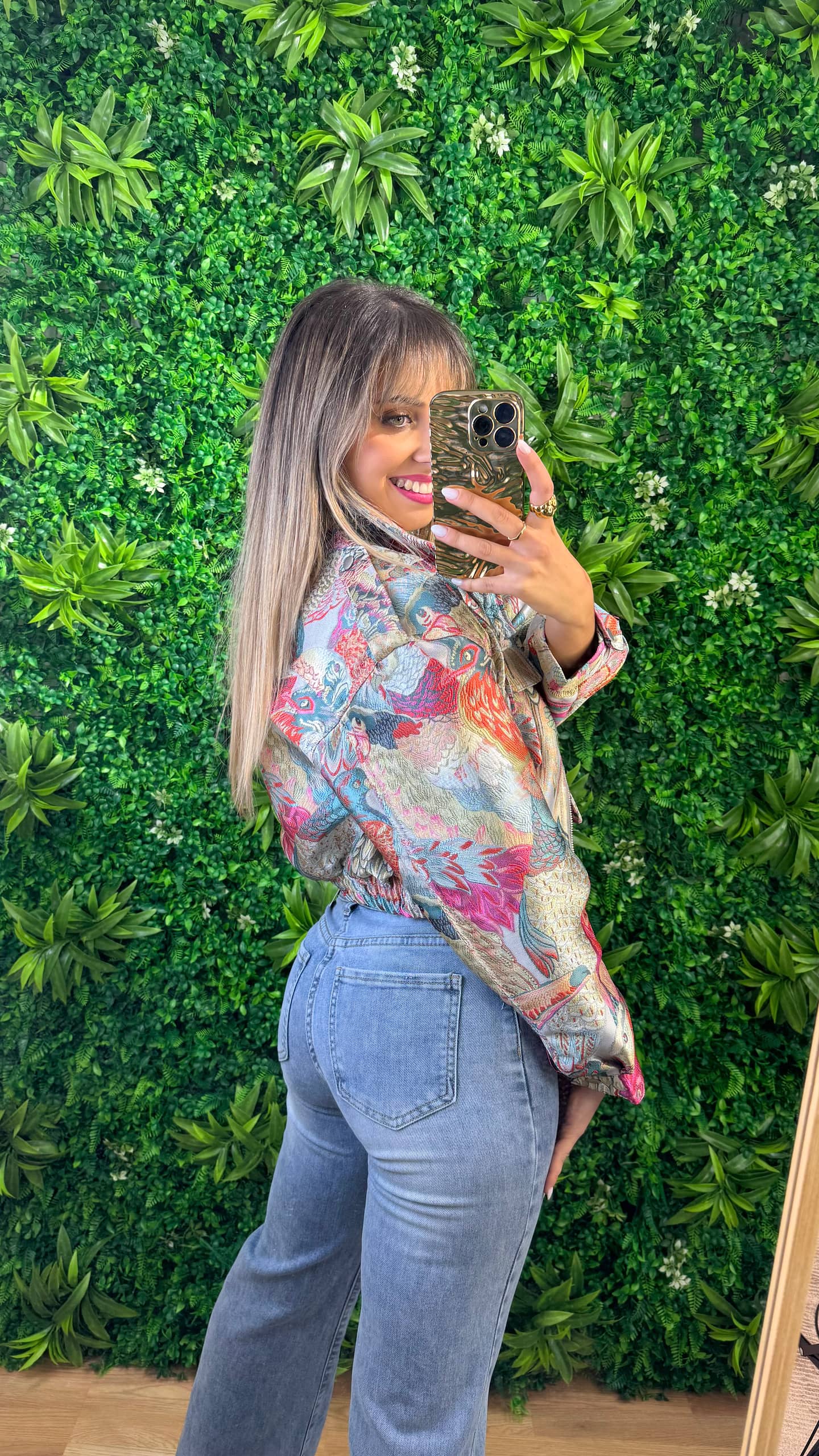 Blusão Tropicalia tons rosa