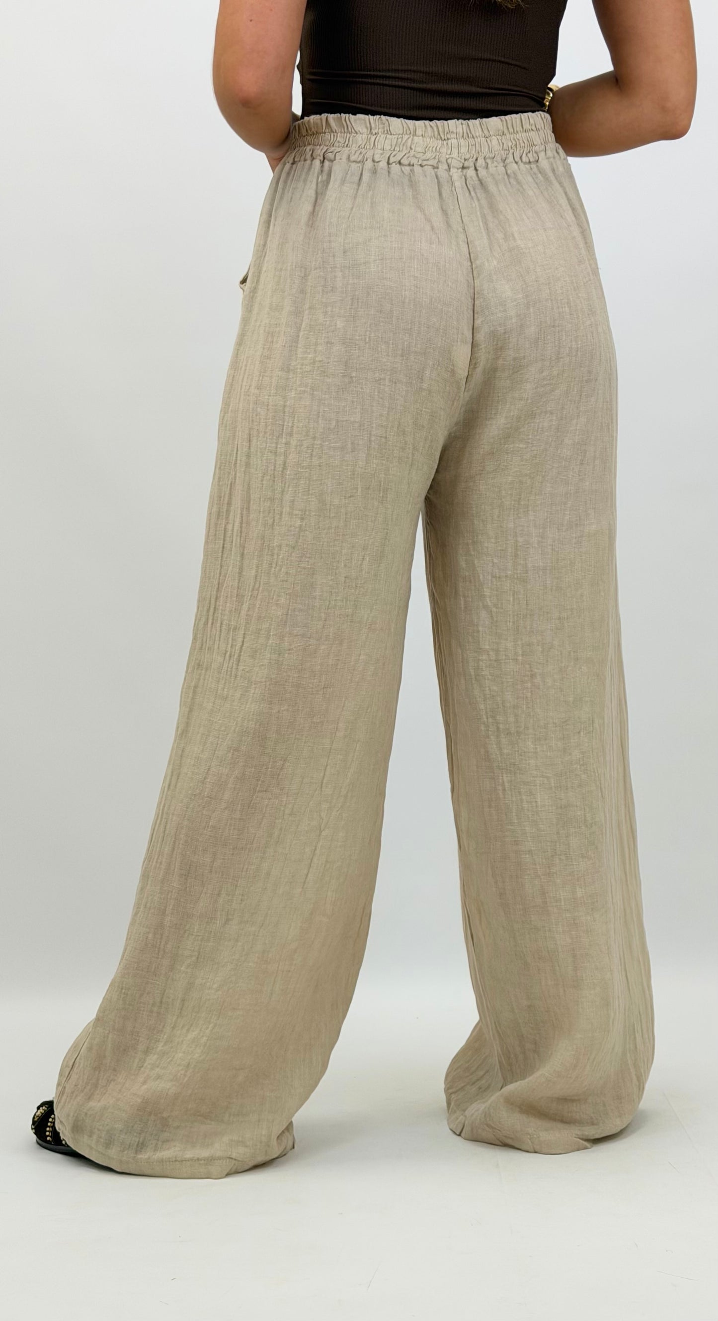 Calça linho bege