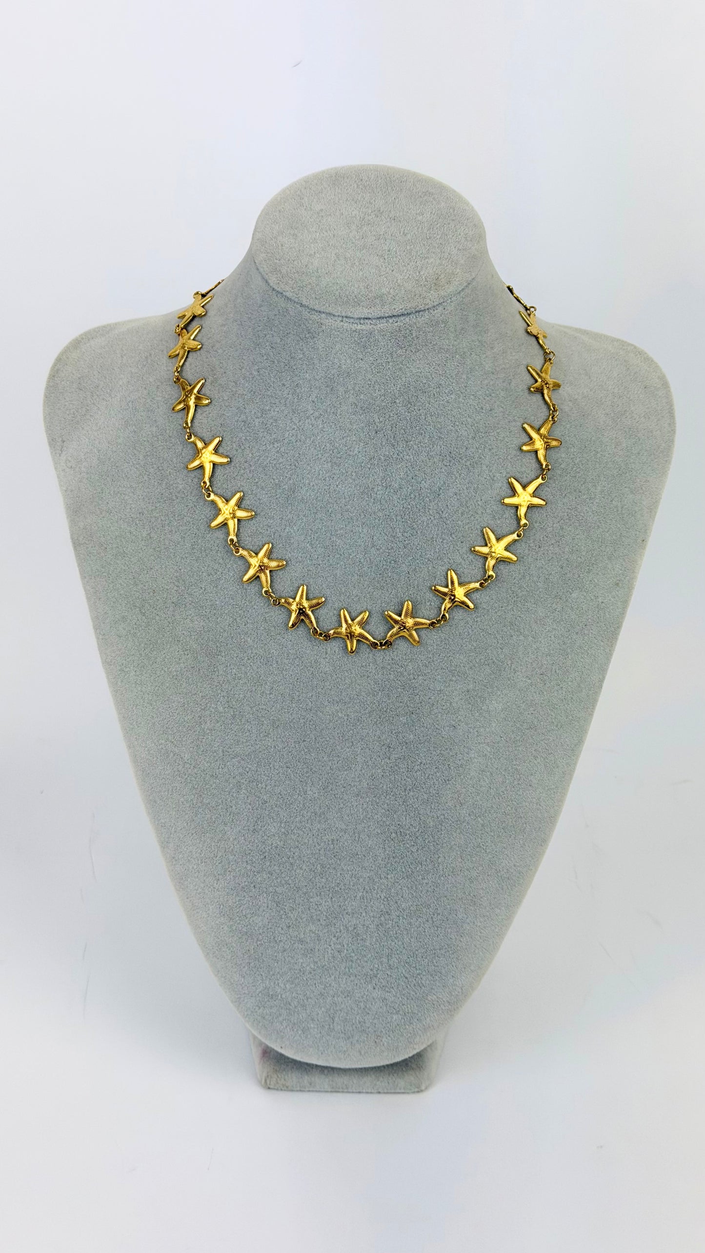 Colar estrelas do mar aço dourado