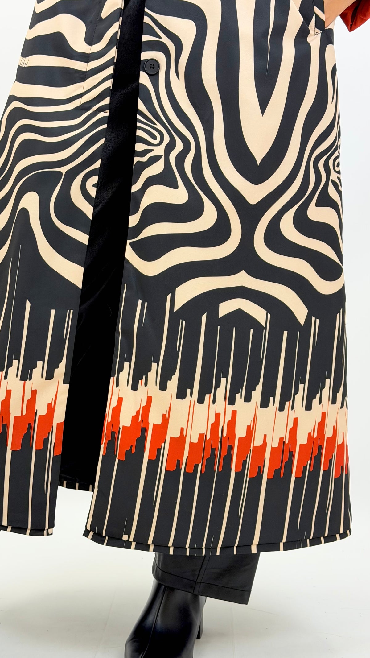 Parka comprida estampada Mercedes de Miguel