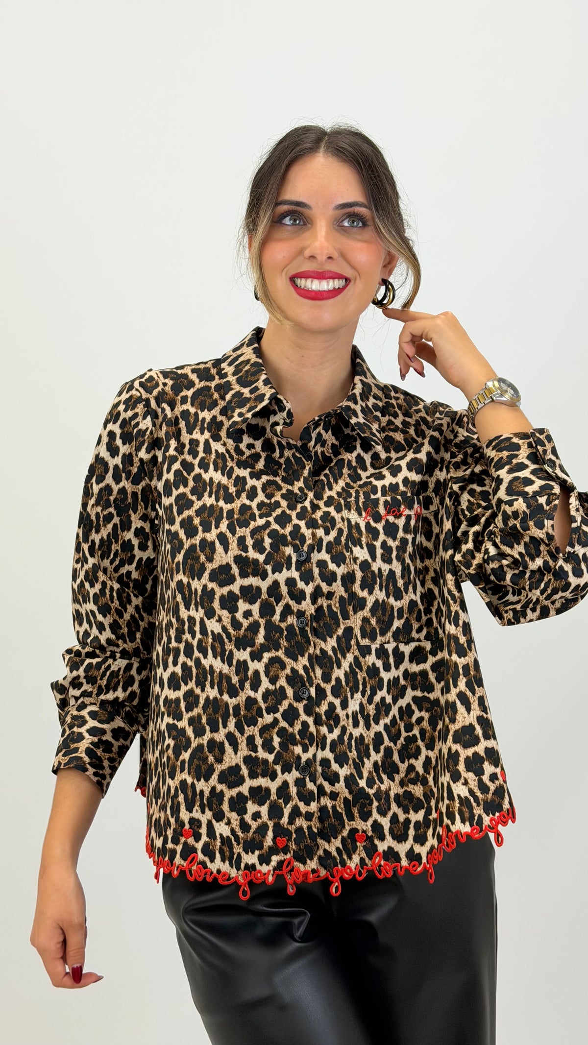 Blusa animal-print "I Love You"