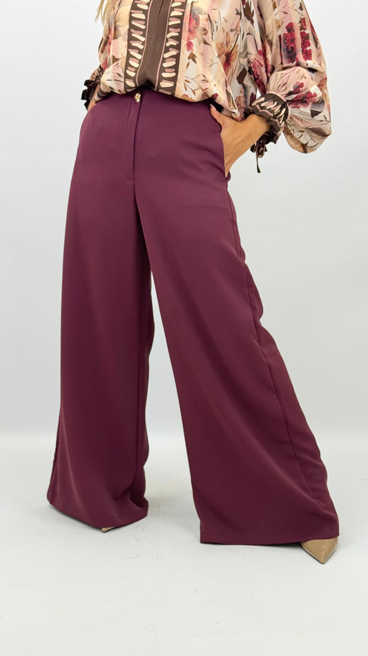 Calça/pantalona cor-vinho