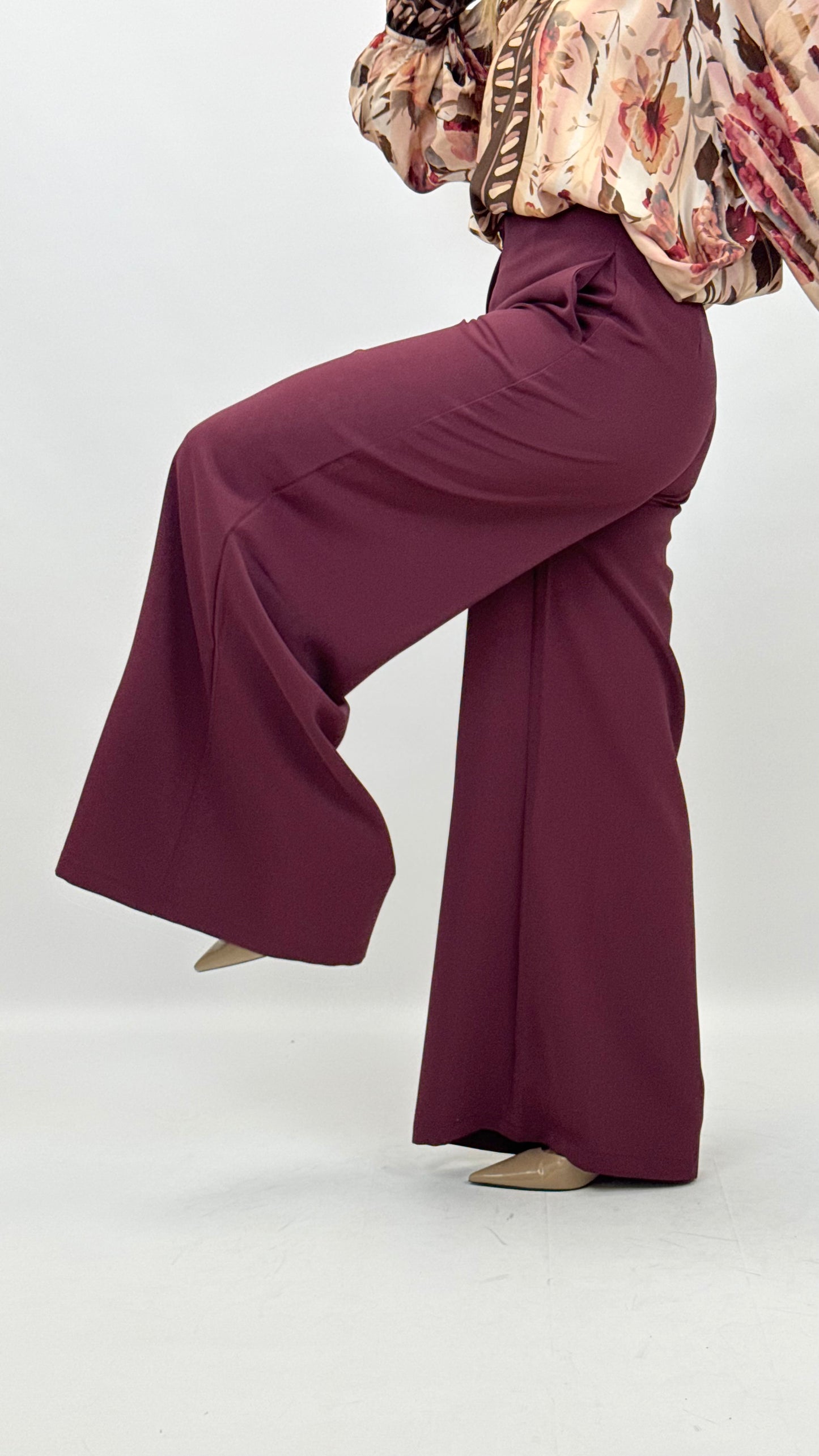 Calça/pantalona cor-vinho