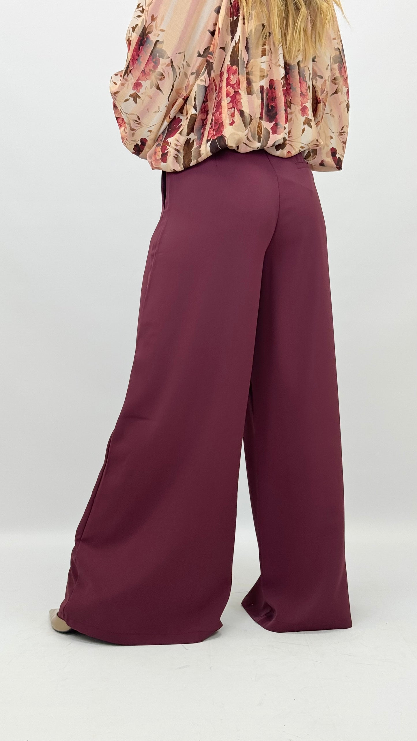 Calça/pantalona cor-vinho