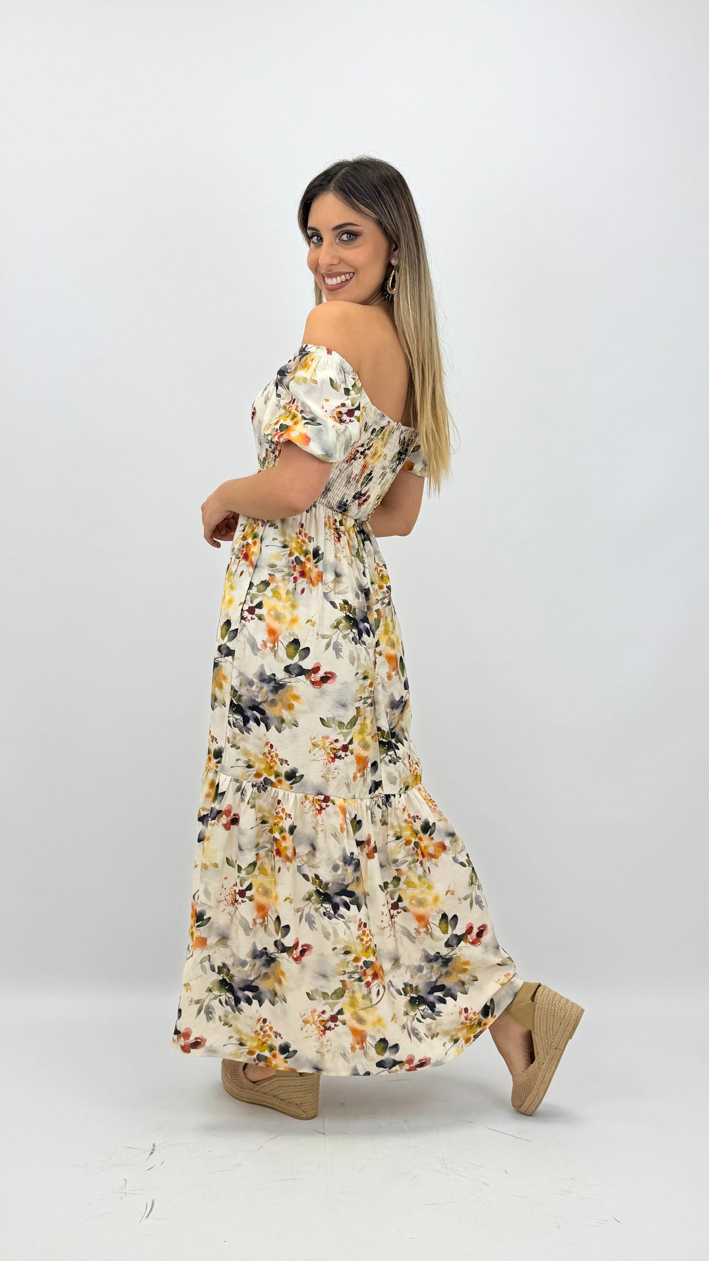 Vestido Printemps tons verde