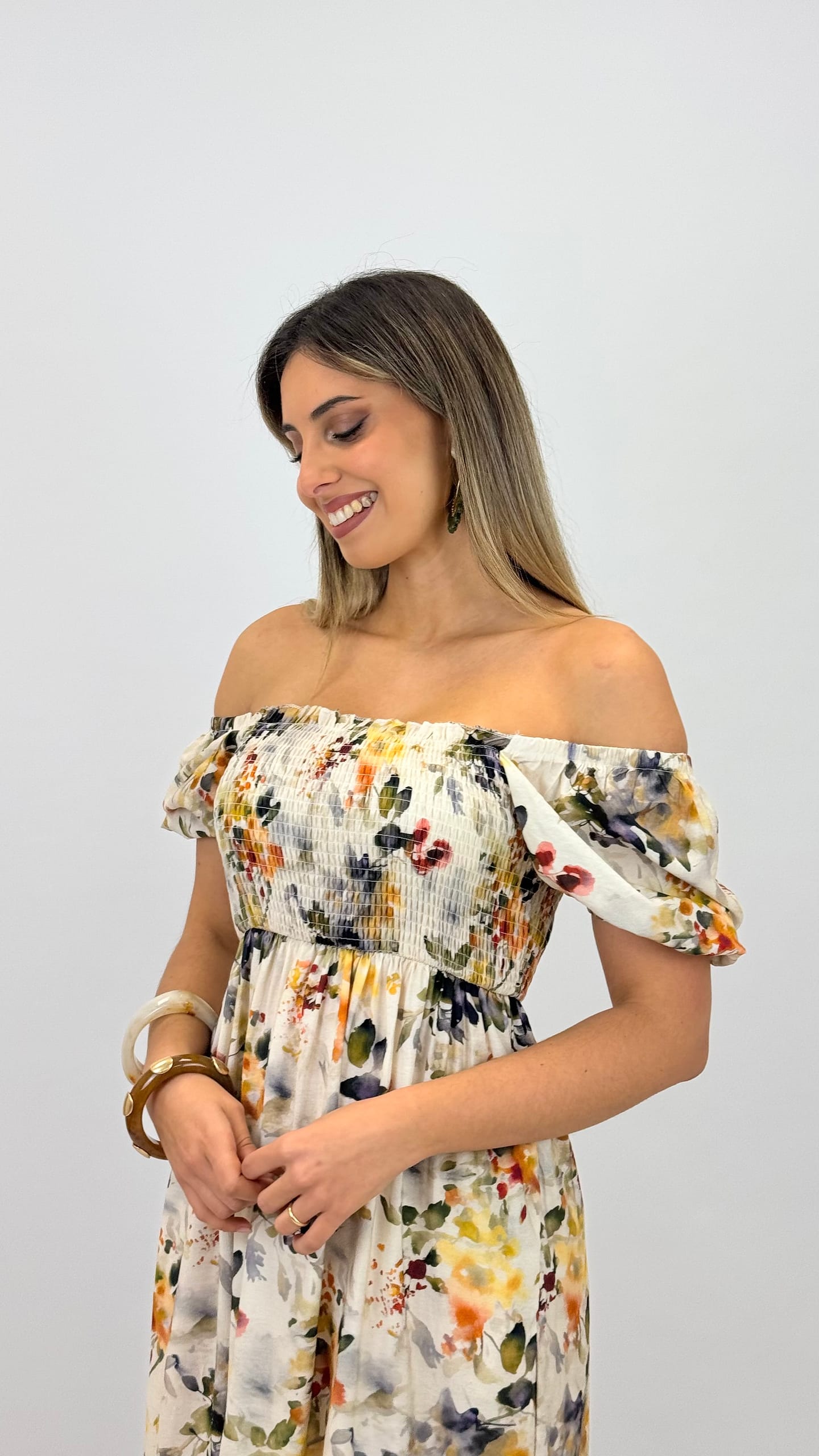 Vestido Printemps tons verde