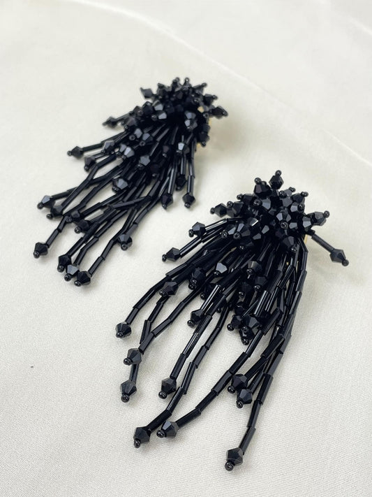 Brincos missangas pretos