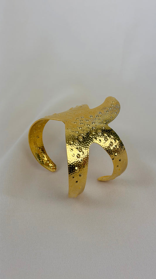 Pulseira dourada estrela do mar
