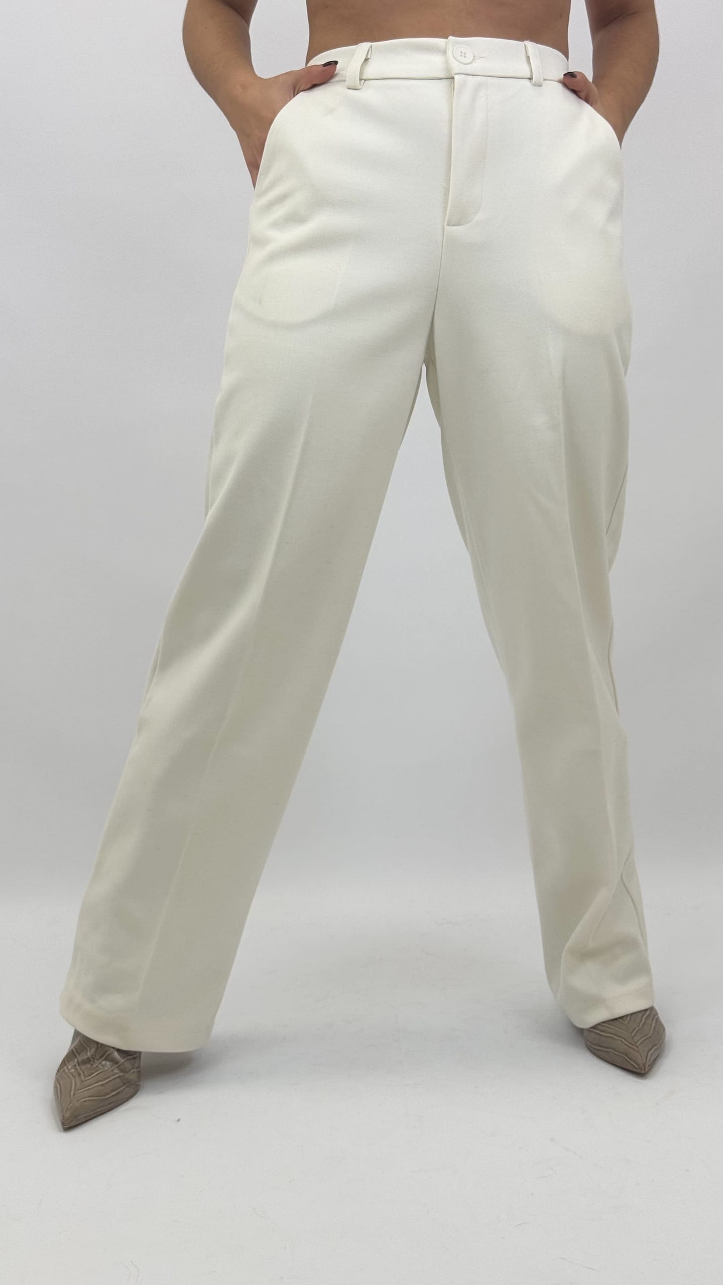 Calça fazenda straight pérola