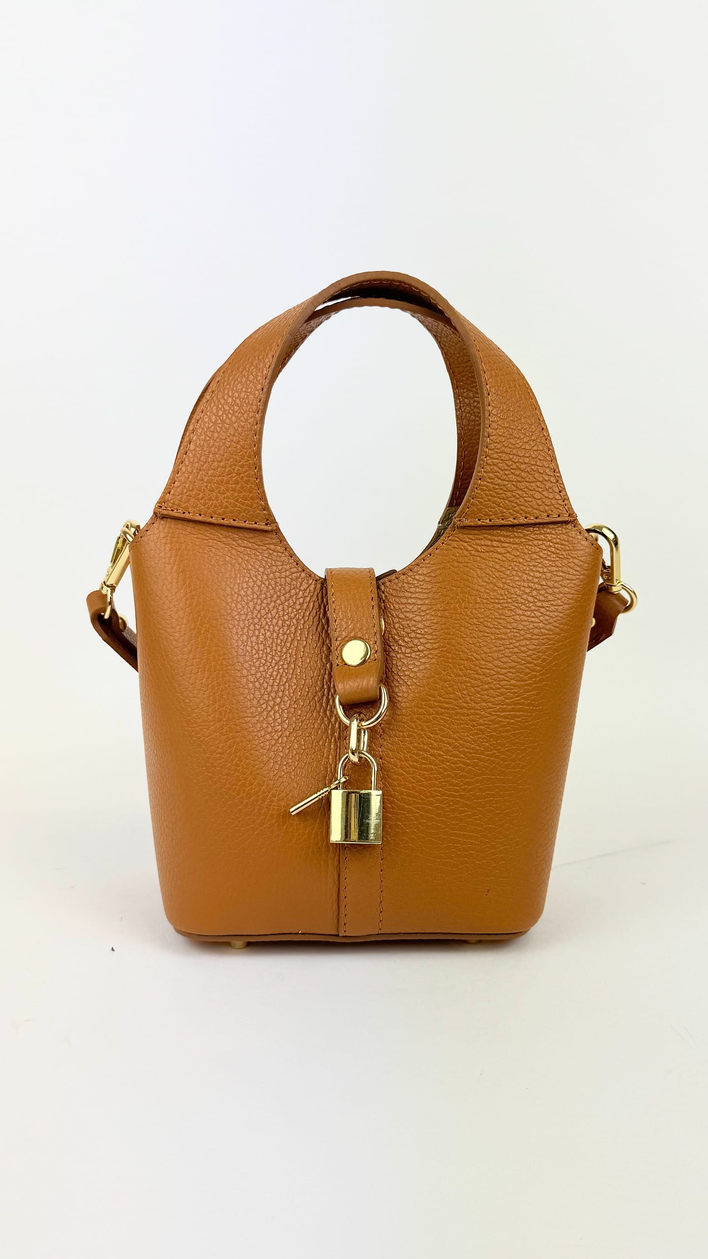 Mala Bucket com cadeado camel