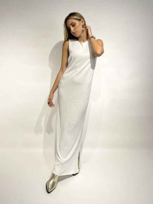 Vestido malha básico branco