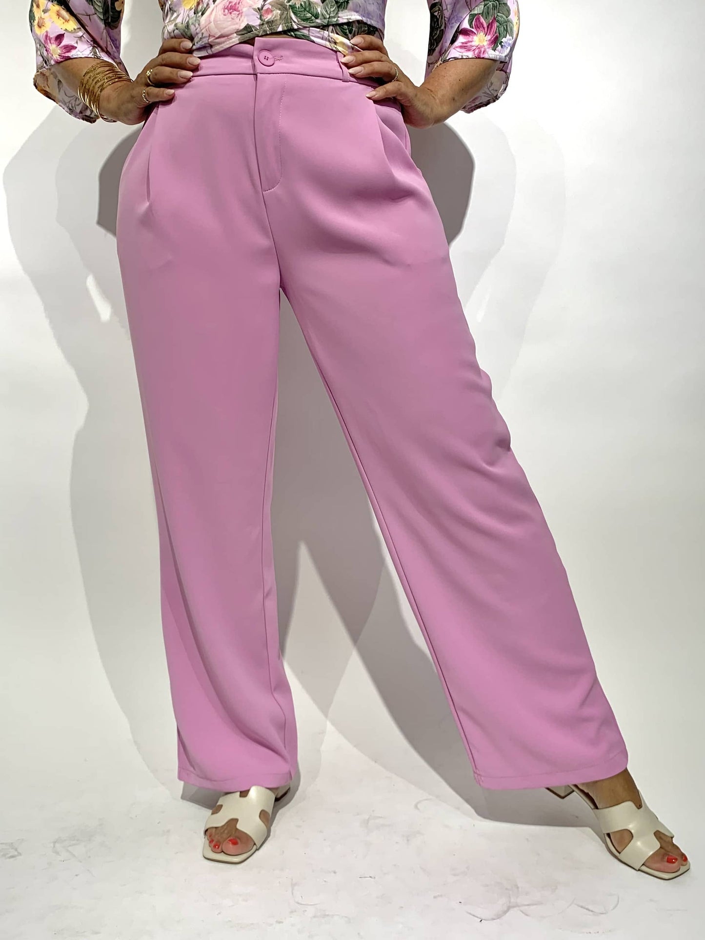 Calça classica lilás