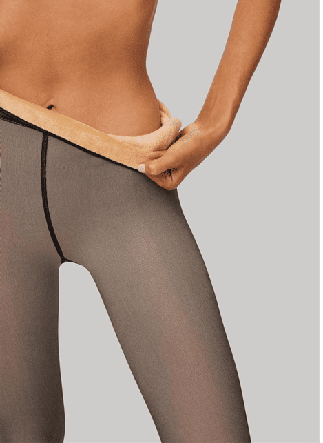 Collants efeito pele térmicos