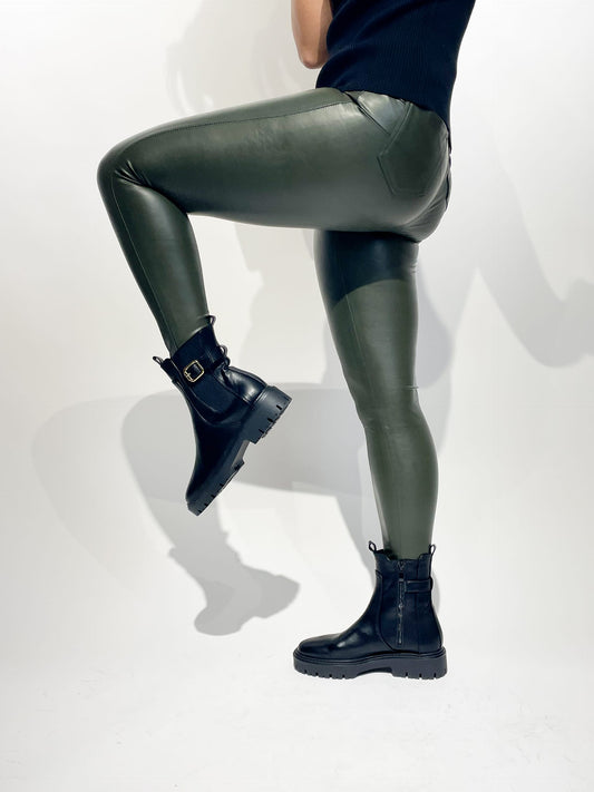 leggins eco-pele cardadas verdes