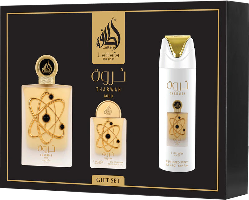Coffret Gift Set- Tharwah Gold Lattafa